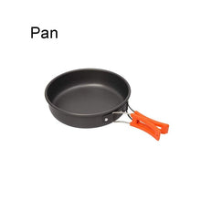 Load image into Gallery viewer, Camping Cookware Kit Outdoor Aluminum Cooking Set Water Kettle Pan Pot Travelling Hiking Picnic BBQ Tableware Equipment