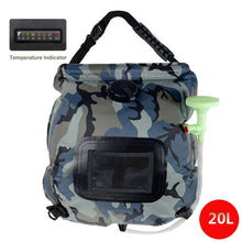 Load image into Gallery viewer, Water Bags 20L Outdoor Camping Hiking Solar Shower Bag Heating Camping Shower Climbing Hydration Bag Hose Switchable Shower Head