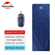 Load image into Gallery viewer, Naturehike Sleeping Bag Ultralight LW180 Waterproof Cotton Sleeping Bag Nature Hike Summer Hiking Camping Sleeping Bag
