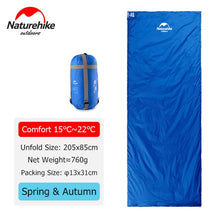 Load image into Gallery viewer, Naturehike Sleeping Bag Ultralight LW180 Waterproof Cotton Sleeping Bag Nature Hike Summer Hiking Camping Sleeping Bag