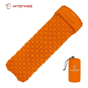 Hitorhike innovative sleeping pad fast filling air bag camping mat inflatable mattress with pillow life rescue 550g  cushion pad