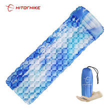 Load image into Gallery viewer, Hitorhike innovative sleeping pad fast filling air bag camping mat inflatable mattress with pillow life rescue 550g  cushion pad
