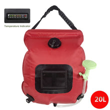 Load image into Gallery viewer, Water Bags 20L Outdoor Camping Hiking Solar Shower Bag Heating Camping Shower Climbing Hydration Bag Hose Switchable Shower Head
