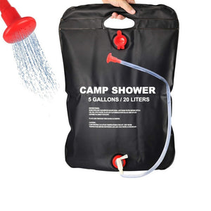 Water Bags 20L Outdoor Camping Hiking Solar Shower Bag Heating Camping Shower Climbing Hydration Bag Hose Switchable Shower Head