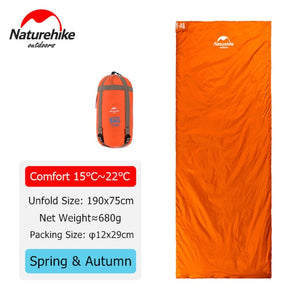 Naturehike Sleeping Bag Ultralight LW180 Waterproof Cotton Sleeping Bag Nature Hike Summer Hiking Camping Sleeping Bag